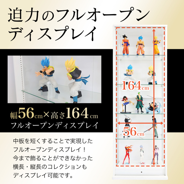 引き戸コレクションケース スラリス SLALIS 本体+背面ミラー+LED