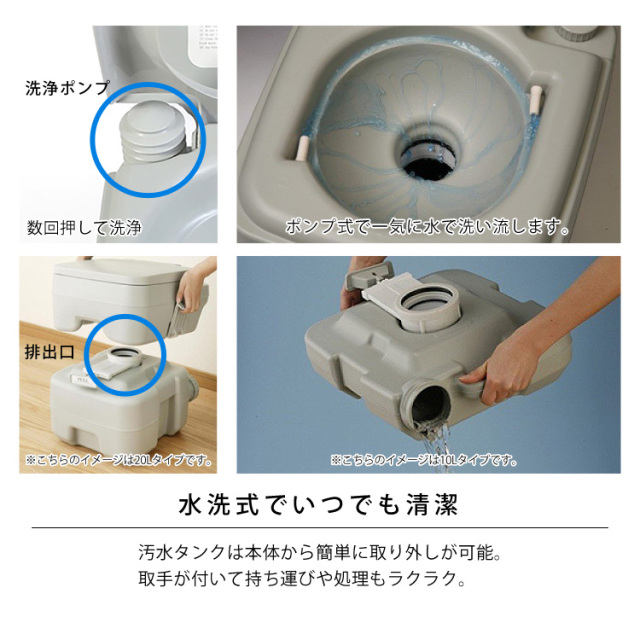 ポータブル水洗トイレ