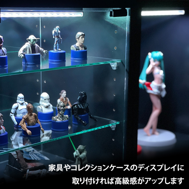 2個セット］リチウムバッテリーLED ワイヤレススティックライト 長さ