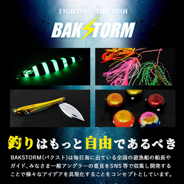 BAKSTORM カスタム タイラバ スイベル チューブ付き お得10本セット