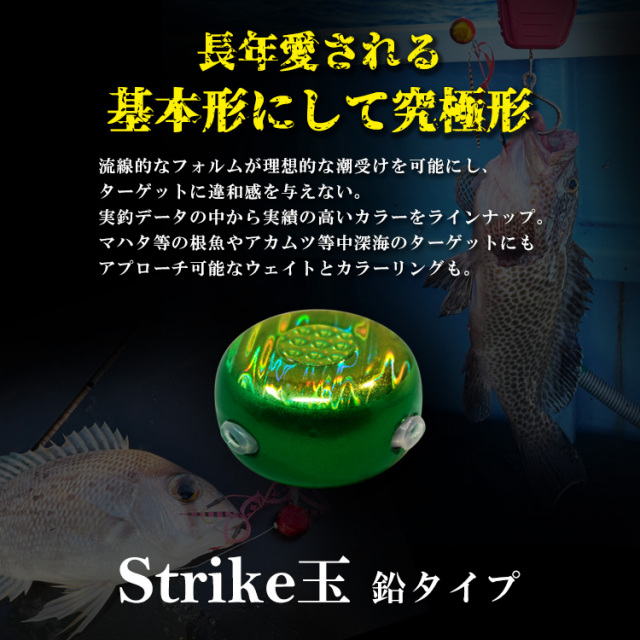 BAKSTORM タイラバ ストライク玉 鉛タイプ ヘッド 塗装 カラー