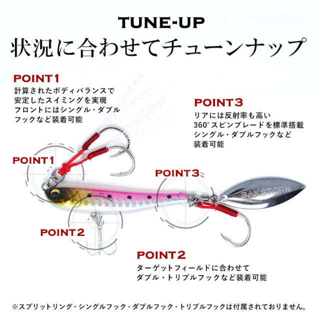 BAKSTORM ブレイドジグスイマー 40g 単品 メタルジグ ルアー