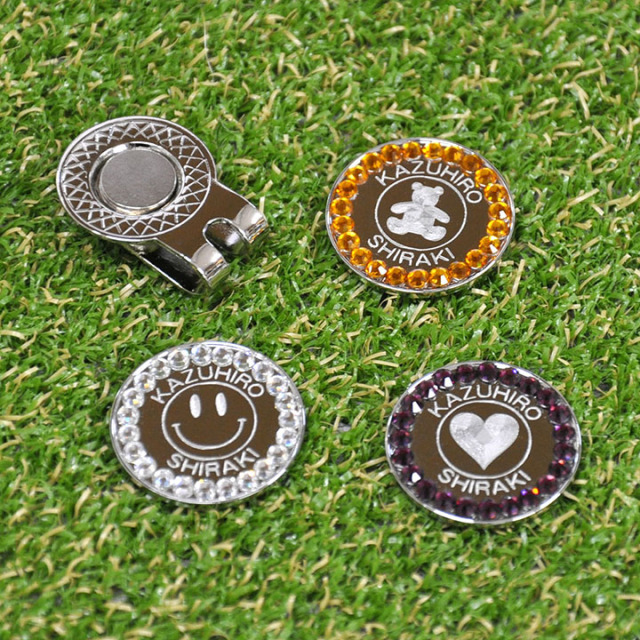 ゴルフマーカー K10PGダイヤモンド0.38ctオリジナル ゴルフマーカー