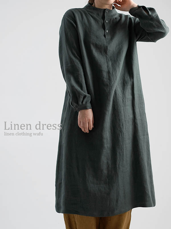 首をあけない美しさ　ボトルネック ワンピース /ヴェールフォンセ a043c-vfs2