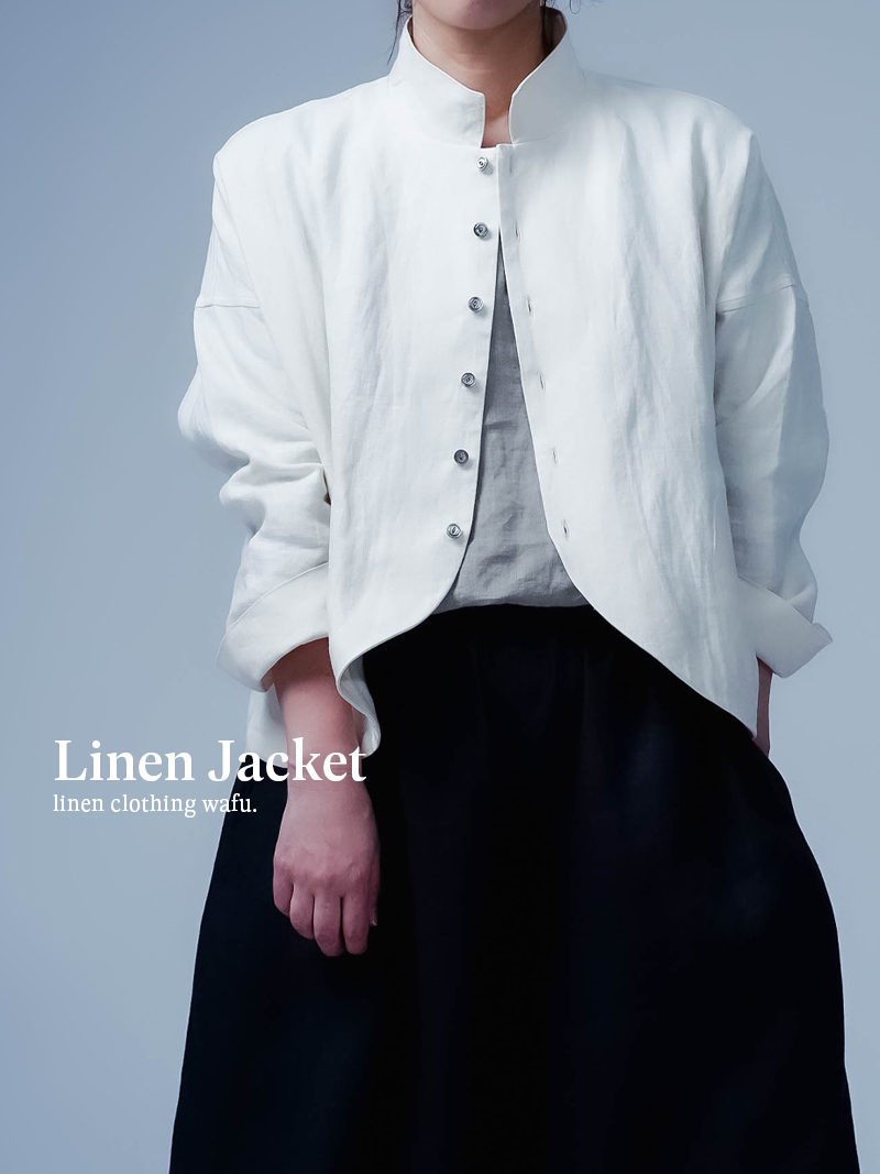 【リネンシャツジャケット】絶対的シルエット フレンチヴィンテージ リネンシャツジャケット ／ セイロン h038e-cey2