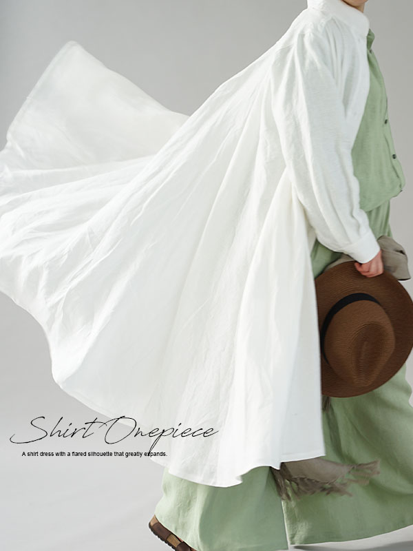 リネンワンピース 長袖の商品一覧 薄地から厚地まで多様な厚みのリネン取り揃えています Wafu