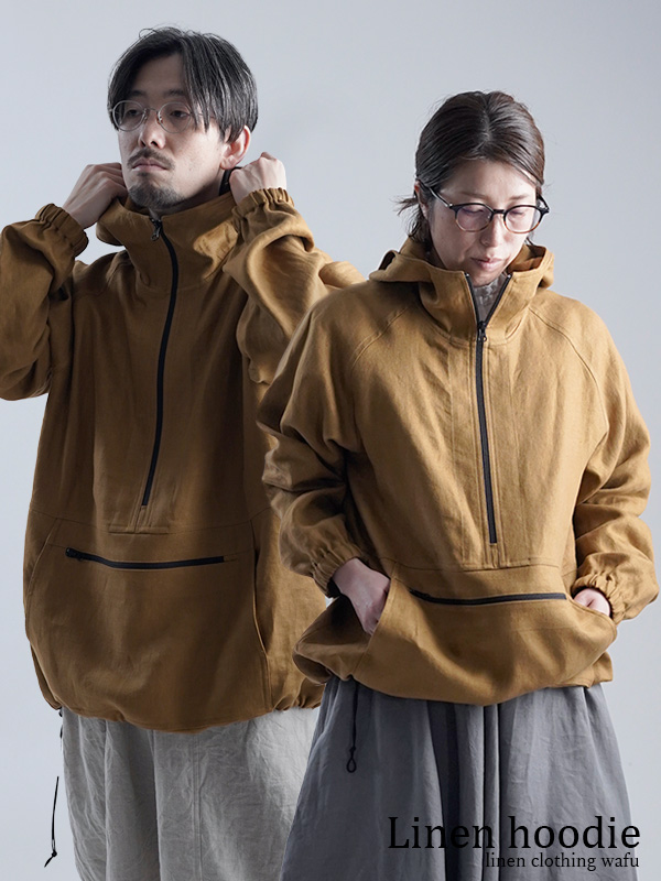 【 premium】Linen Anorak アノラック パーカー / デリーブラス h053e-drs3