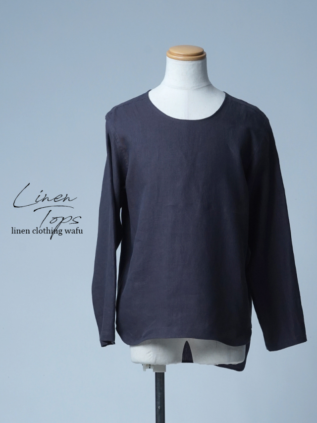 【サンプル作品/Lサイズ】プレミアムリネン 長袖トップス / ショードロン sample-a1049