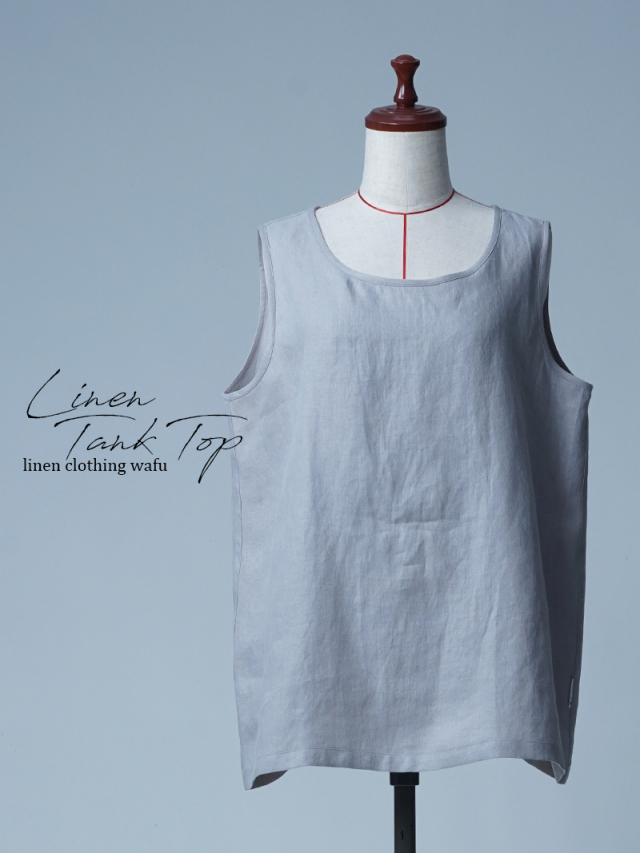 【初売り！】【サンプル作品/LLサイズ】プレミアムリネン 敏感肌タンクトップ / グリーシエル sample-c0098