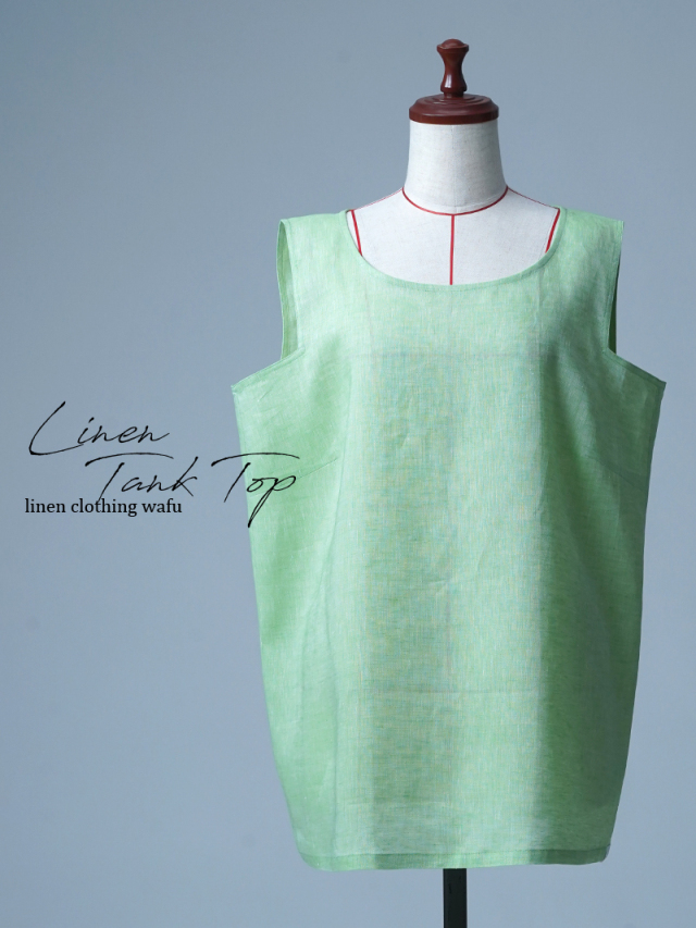 見本品/LLサイズ】リネンタンクトップ シャンブレー よしタンクNEO