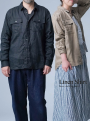 5/26.12時～受注開始！【リネンシャツ】都市のジャングルを攻略する リネン梨地 サファリシャツ ／ 2色展開 t044k