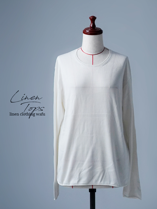 【訳あり作品/Lサイズ】シルク100％ ニット トップス / オフホワイト sample-a0947