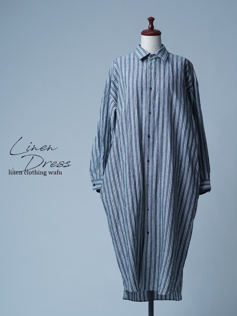 【初売り！】【サンプル作品】手裁断 ストライプ柄 ビッグシャツ / ストライプ柄 sample-c0058