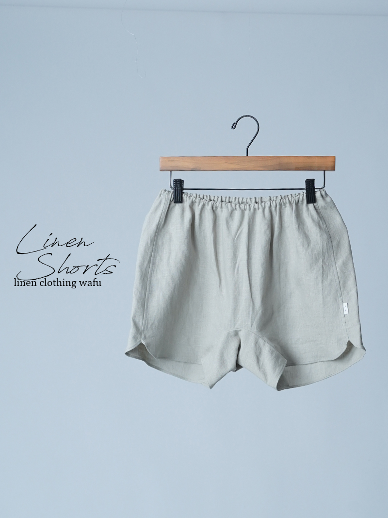 【初売り！】【サンプル作品/Mサイズ】リネントランクス / 白緑 sample-c0075