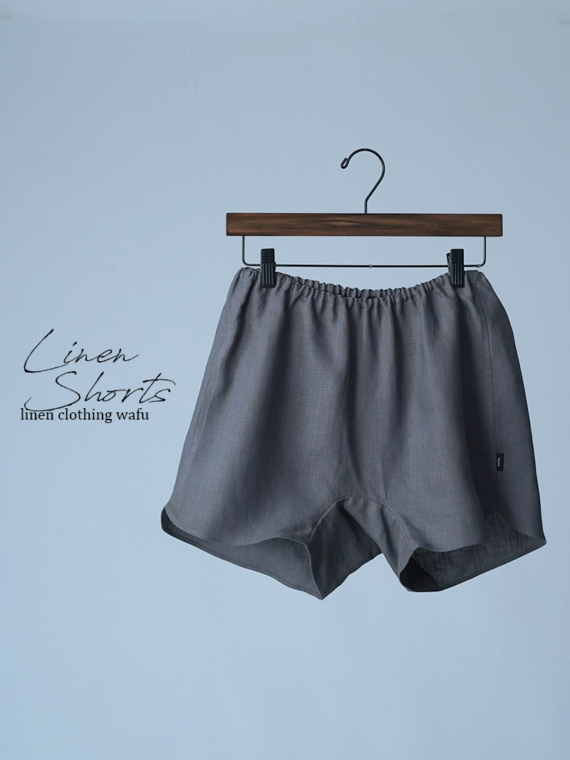 【初売り！】【サンプル作品/Mサイズ】リネン レディーストランクス / 鈍色 sample-c0088