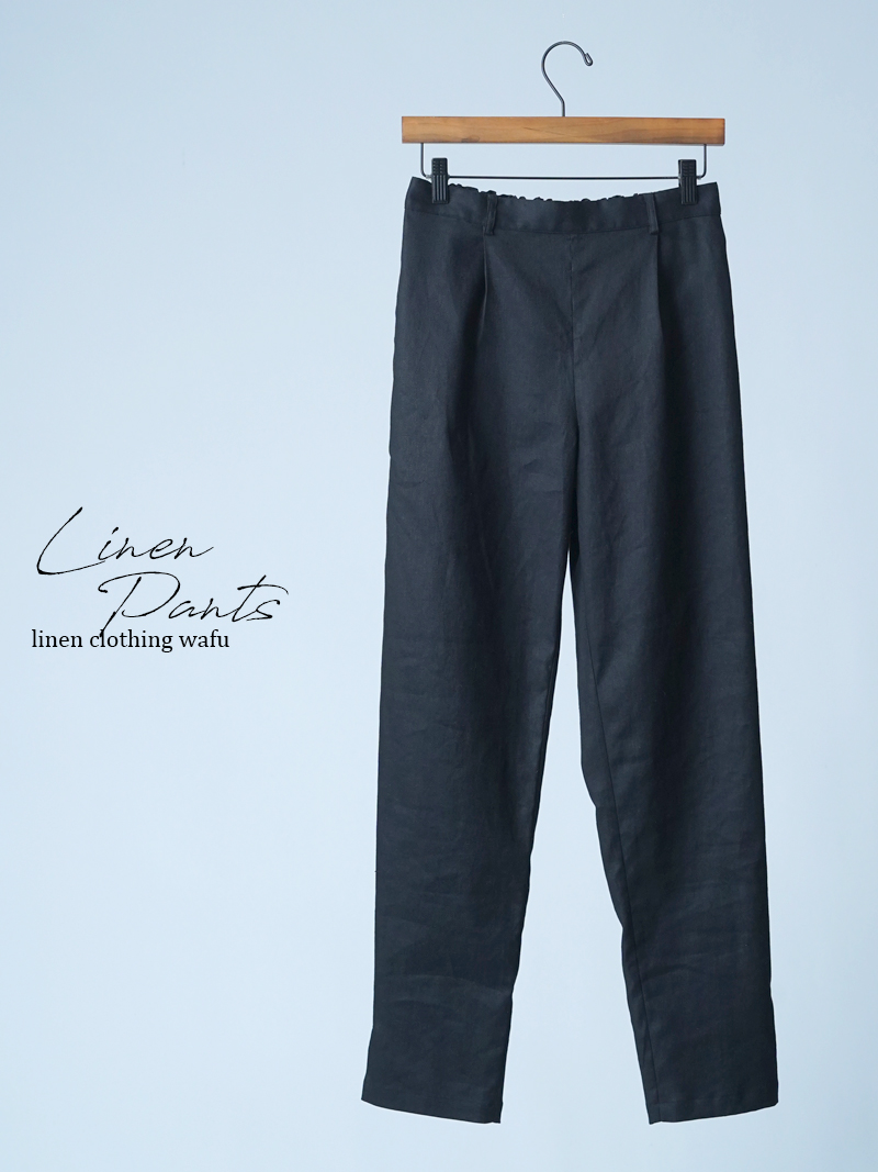 【初売り！】【サンプル作品/Lサイズ】リネンソロテックス サブリナパンツ / ブラック sample-c0175