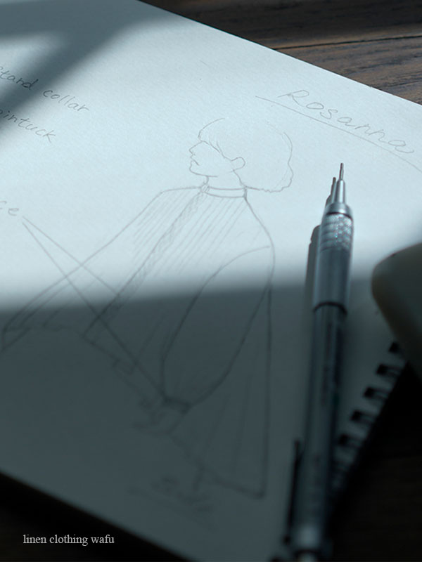 ※生産終了※【リネンシャツ】Rosanna(ロザンナ) Pintucked linen shirt ／ 2色展開 t006d