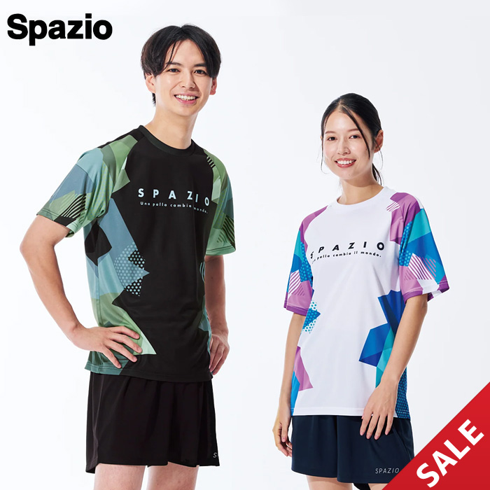 【SALE】【SPAZIO】GE1111 ジオメトリープラシャツ（S～O）【★１着までクリックポストOK　送料220円】