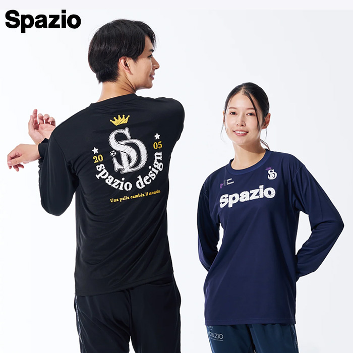 【25FW】【SPAZIO】GE1116 ロゴスケッチロングプラシャツ（S～O）【★１着までクリックポストOK　送料220円】