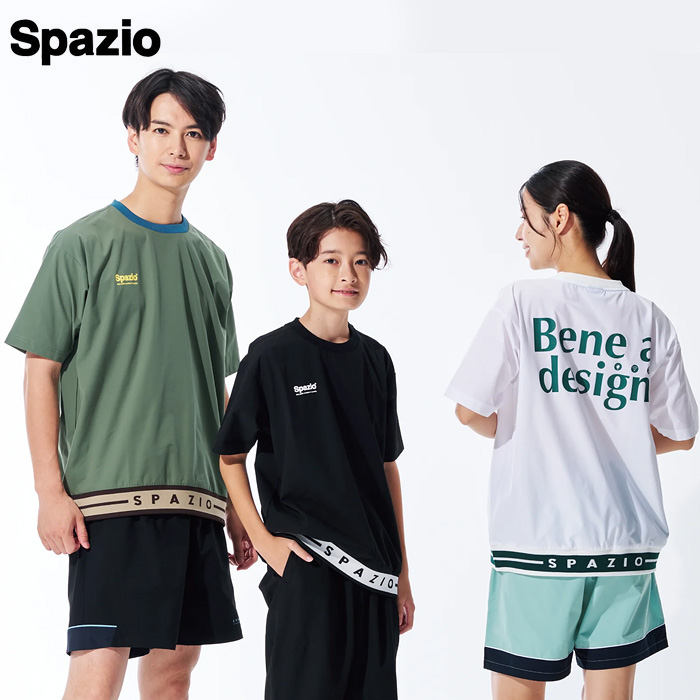 【25FW】【SPAZIO】TP0652 SPAZIO 半袖ラインリブピステ（S～O）【★１着までクリックポストOK　送料220円】