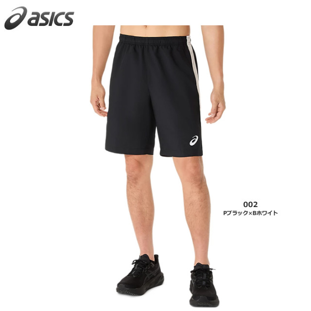 【25SS】【アシックス】2031E967 ドライクロスロゴテープハーフパンツ （S～2XL）■股下２３ｃｍ（Ｌ寸）（リサイクル素材）