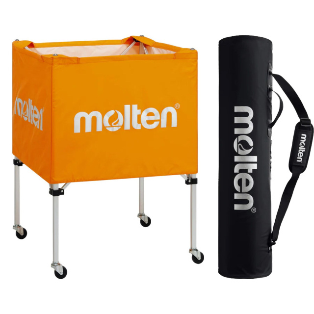 モルテン】BK0021 折りたたみ式ボールカゴ（中・背低）キャリーケース