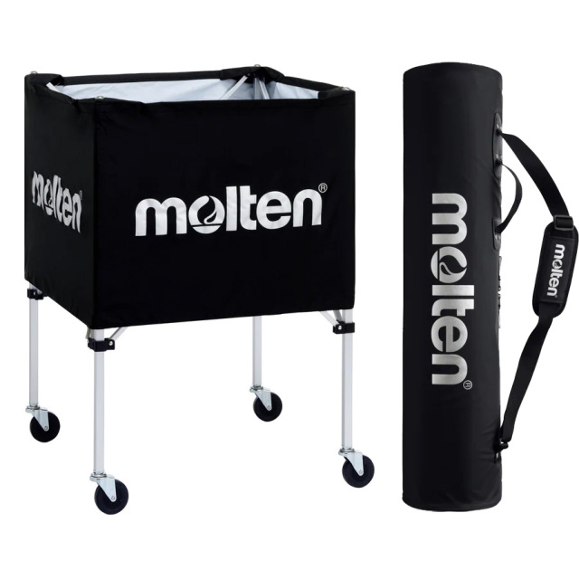 【送料込】molten 折りたたみ式 ボールカゴ 収納バッグ付き molten モルテン molten 折りたたみ式 ボールかご 背高 高