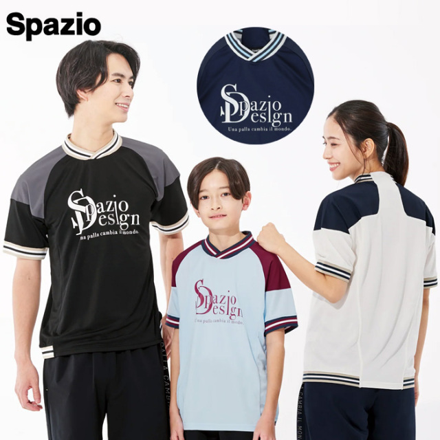 【25SS】【SPAZIO】GE1051 ラインリブプラシャツ（S～O）【★１着までクリックポストOK　送料220円】