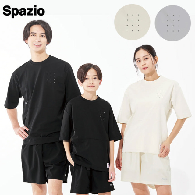 【25SS】【SPAZIO】GE1060 切り替えオーバーサイズTシャツ（S～XO）【★１着までクリックポストOK　送料220円】
