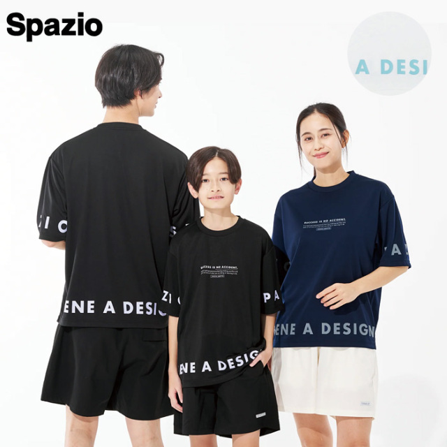 【25SS】【SPAZIO】GE1080 オーバーサイズアラウンドロゴプラシャツ2（S～O）【★１着までクリックポストOK　送料220円】