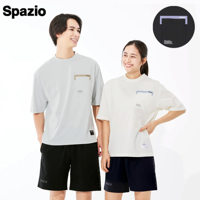【25SS】【SPAZIO】GE1088 オーバーサイズテクニカルTシャツ（S～XO）【★１着までクリックポストOK　送料220円】