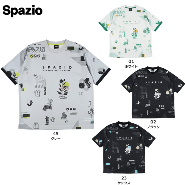 【25FW】【SPAZIO】GE1091 オーバーサイズ半袖クルーネック（S～O）【★１着までクリックポストOK　送料220円】
