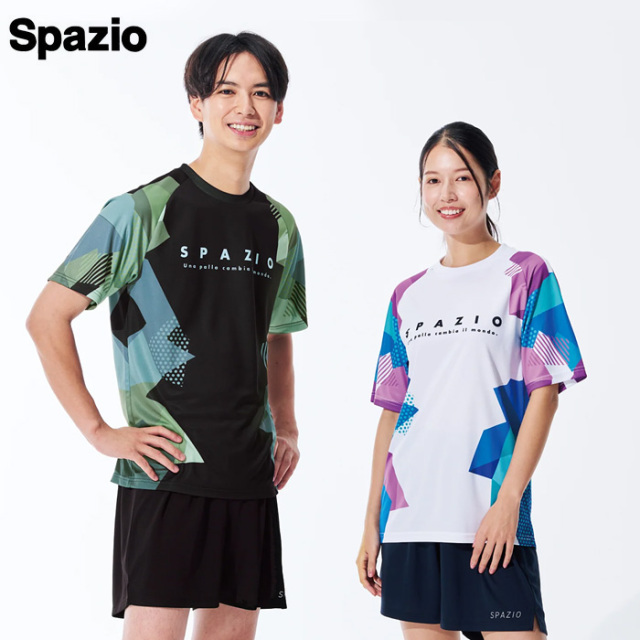 【25FW】【SPAZIO】GE1111 ジオメトリープラシャツ（S～O）【★１着までクリックポストOK　送料220円】