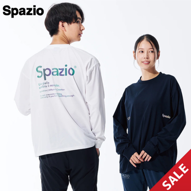 【SALE】【25FW】【SPAZIO】GE1115 オーバーサイズオーロラプリントロンT（S～O）【★１着までクリックポストOK　送料220円】