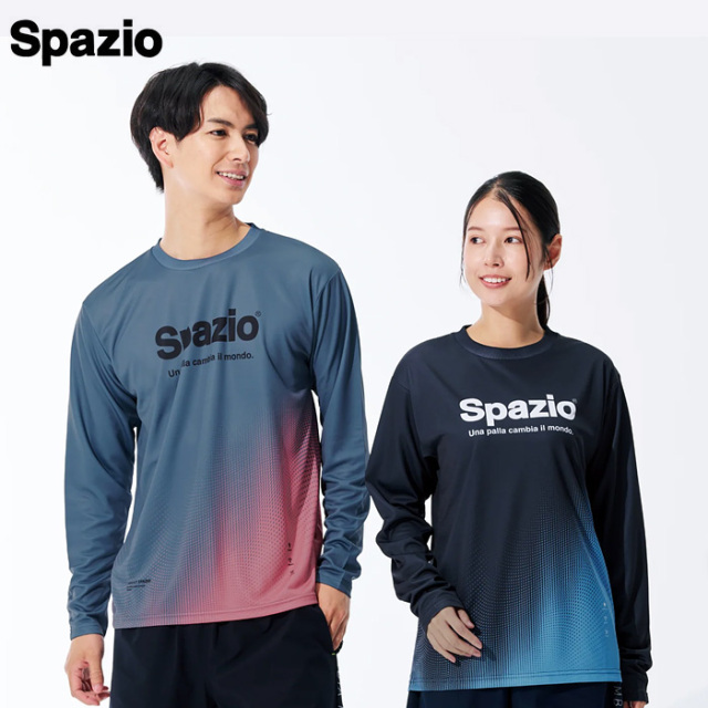 【25FW】【SPAZIO】GE1119 サウンドウェーブロングプラシャツ（S～O）【★１着までクリックポストOK　送料220円】