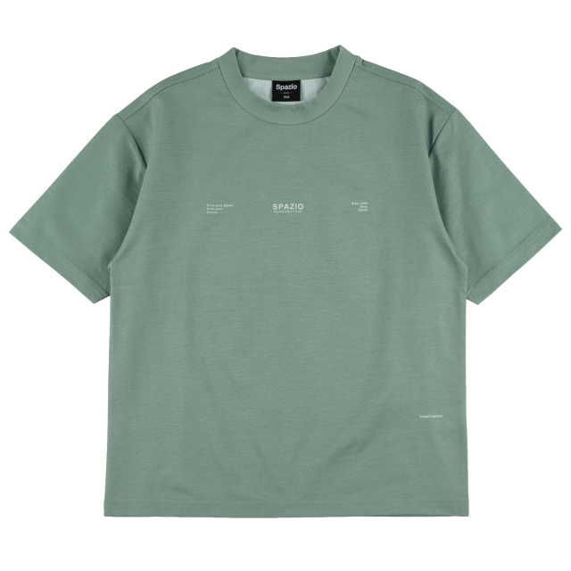 【SALE】【26SS】【SPAZIO】GE1141 タイポグラフィオーバーサイズプラTシャツ（S～O）【★１着までクリックポストOK　送料220円】