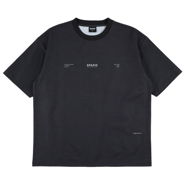 【SALE】【26SS】【SPAZIO】GE1141 タイポグラフィオーバーサイズプラTシャツ（S～O）【★１着までクリックポストOK　送料220円】