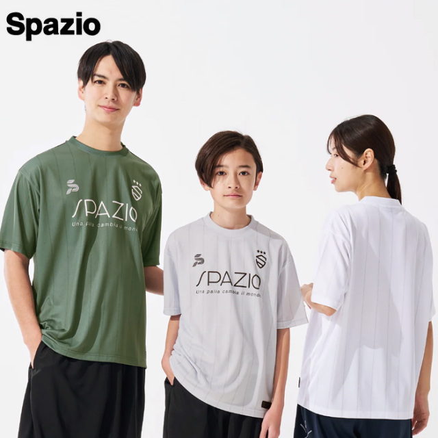 【26SS】【SPAZIO】GE1145 ストライプオーバーサイズプラTシャツ（S～O）【★１着までクリックポストOK　送料220円】
