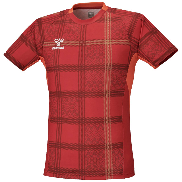 【26SS】【ヒュンメル】HAP1237【HANDBALL Collection】 HB JAPAN プレマッチシャツ（スリムシルエット）【S~XO】【★１着までクリックポストOK　送料220円】
