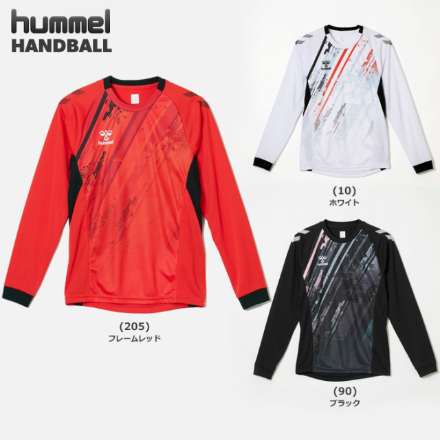 【26SS】【ヒュンメル】HAP7241【HANDBALL Collection】 HB JAPAN ロングスリーブプラクティスシャツ（スリムシルエット）【S~XO】【★１着までクリックポストOK　送料220円】