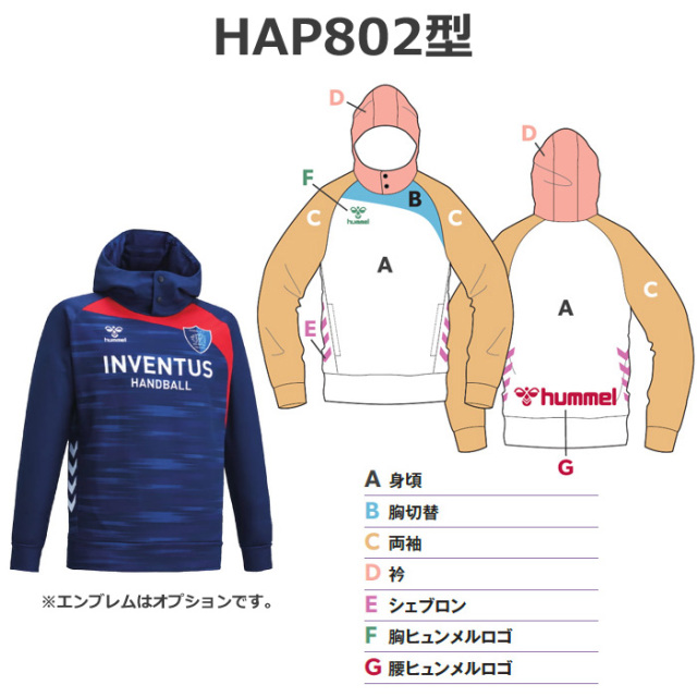 ヒュンメル】【ONLY HUMMEL】HAP8XX 昇華スウェットクルーネック