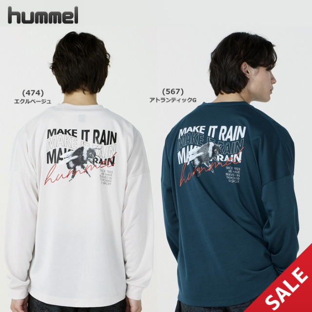 【SALE】【25FW】【ヒュンメル】HAPB7043  コットンライクロングスリーブシャツ（M～O）【クリックポストOK　送料220円】