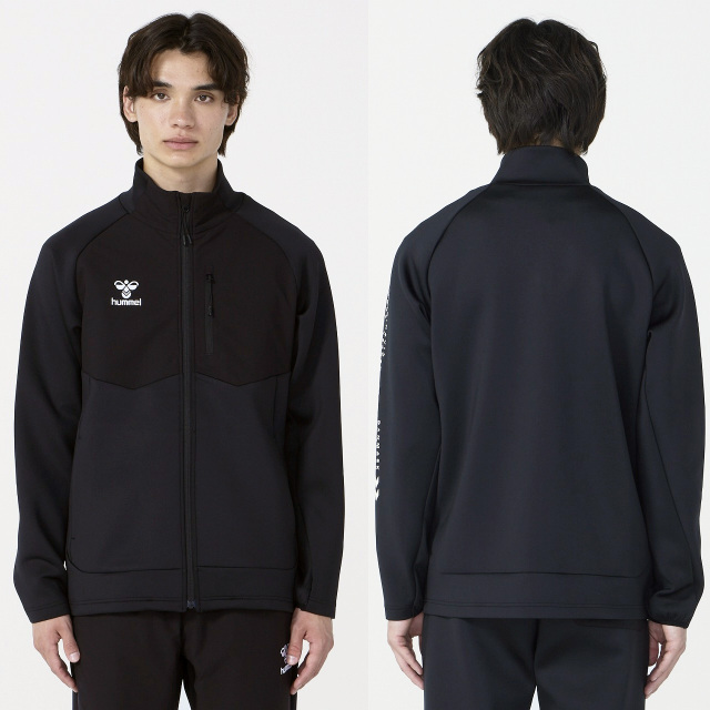 25FW】【ヒュンメル】HAT2138 ニット×ウーブン ハイブリッドジャケット