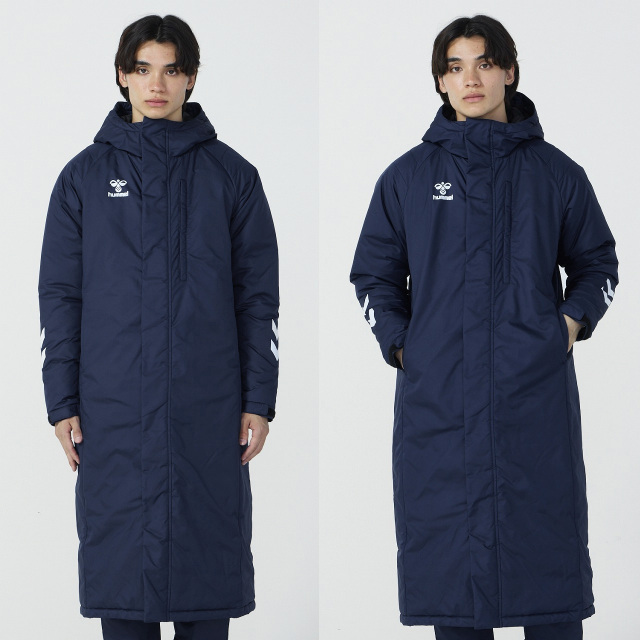 25FW】【ヒュンメル】HAW8118 チームパデッドロングコート（S-M～XO）