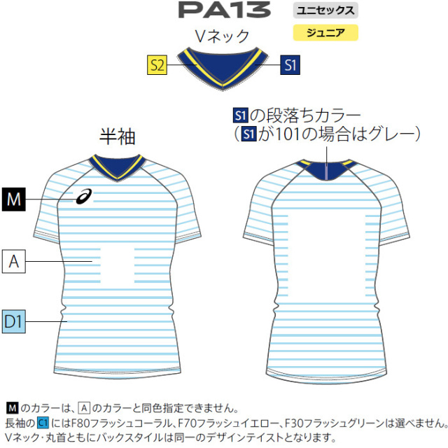 アシックス】【プリントオーダーコンポ】【タイプE：PA13/PA14