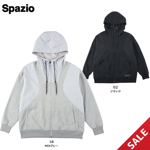 【SALE】【24SS】【SPAZIO】TP0632 オーバーサイズF/Zベンチレーションフーディ（S～O）