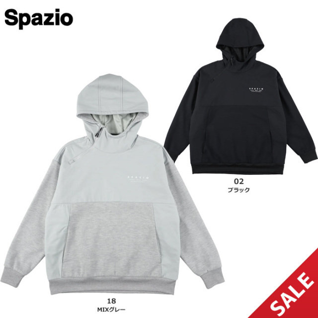 【SALE】【24SS】【SPAZIO】TP0633 オーバーサイズP/Oベンチレーションフーディ（S～O）