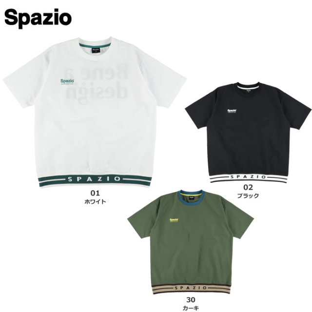【25FW】【SPAZIO】TP0652 SPAZIO 半袖ラインリブピステ（S～O）【★１着までクリックポストOK　送料220円】