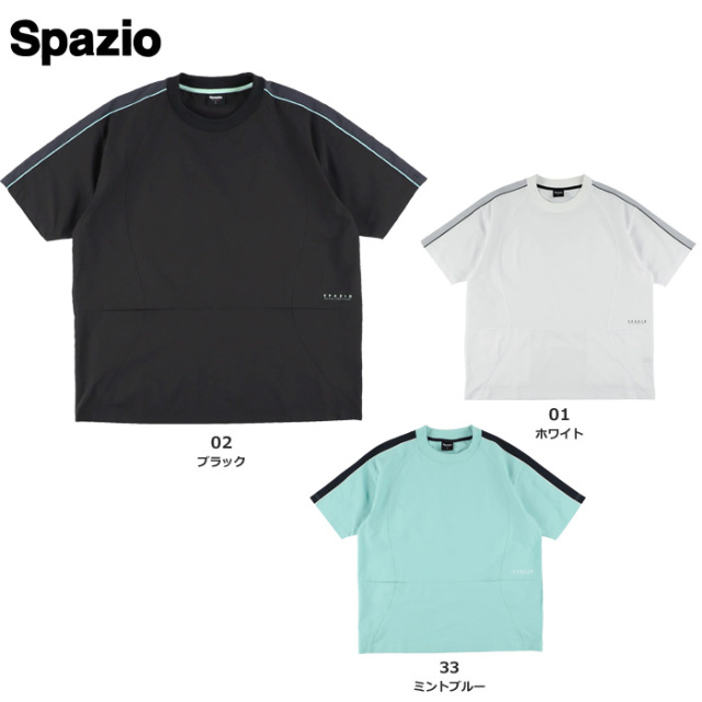 【25FW】【SPAZIO】TP0655 フレキシブルライン半袖オーバー（S～O）【★１着までクリックポストOK　送料220円】