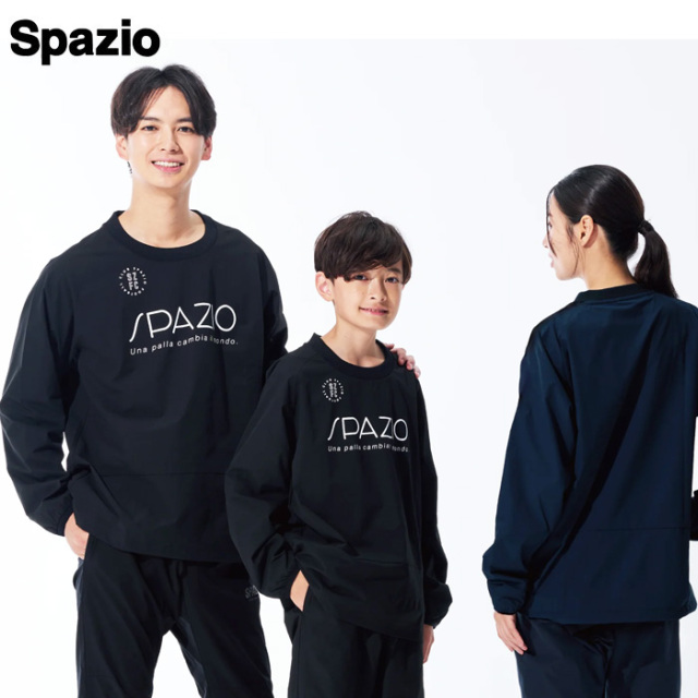 【25FW】【SPAZIO】TP0656　リブネック長袖ピステ【裏地メッシュ＆ストレッチ素材】（S～O）